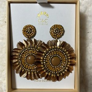 Hand- Beaded Statement Earrings